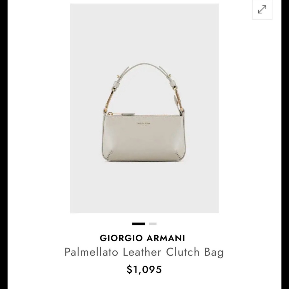 Giorgio Armani Gray Leather Clutch